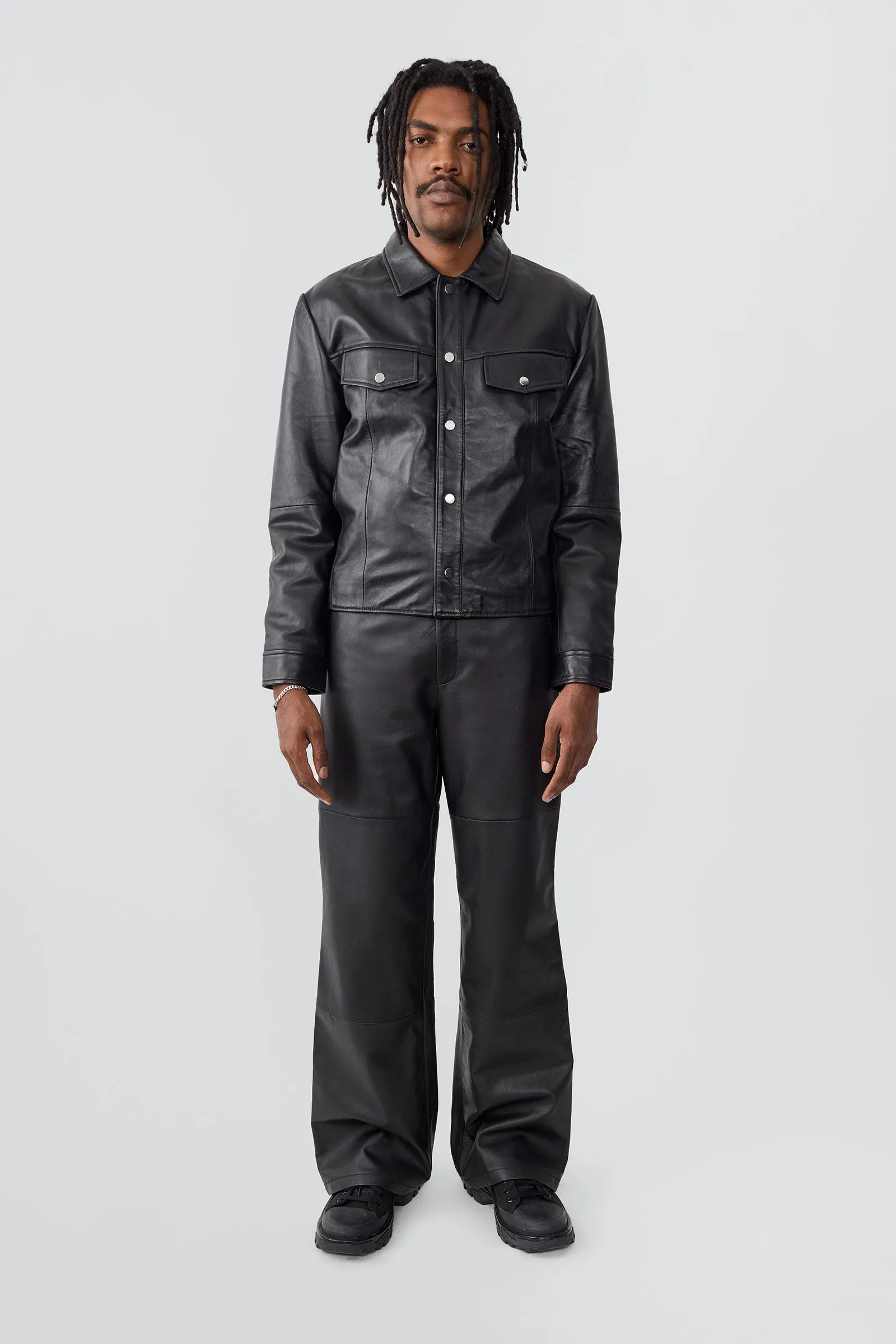 Frankie Black Leather Jacket sold by Deadwood Studios product image thumbnail 3