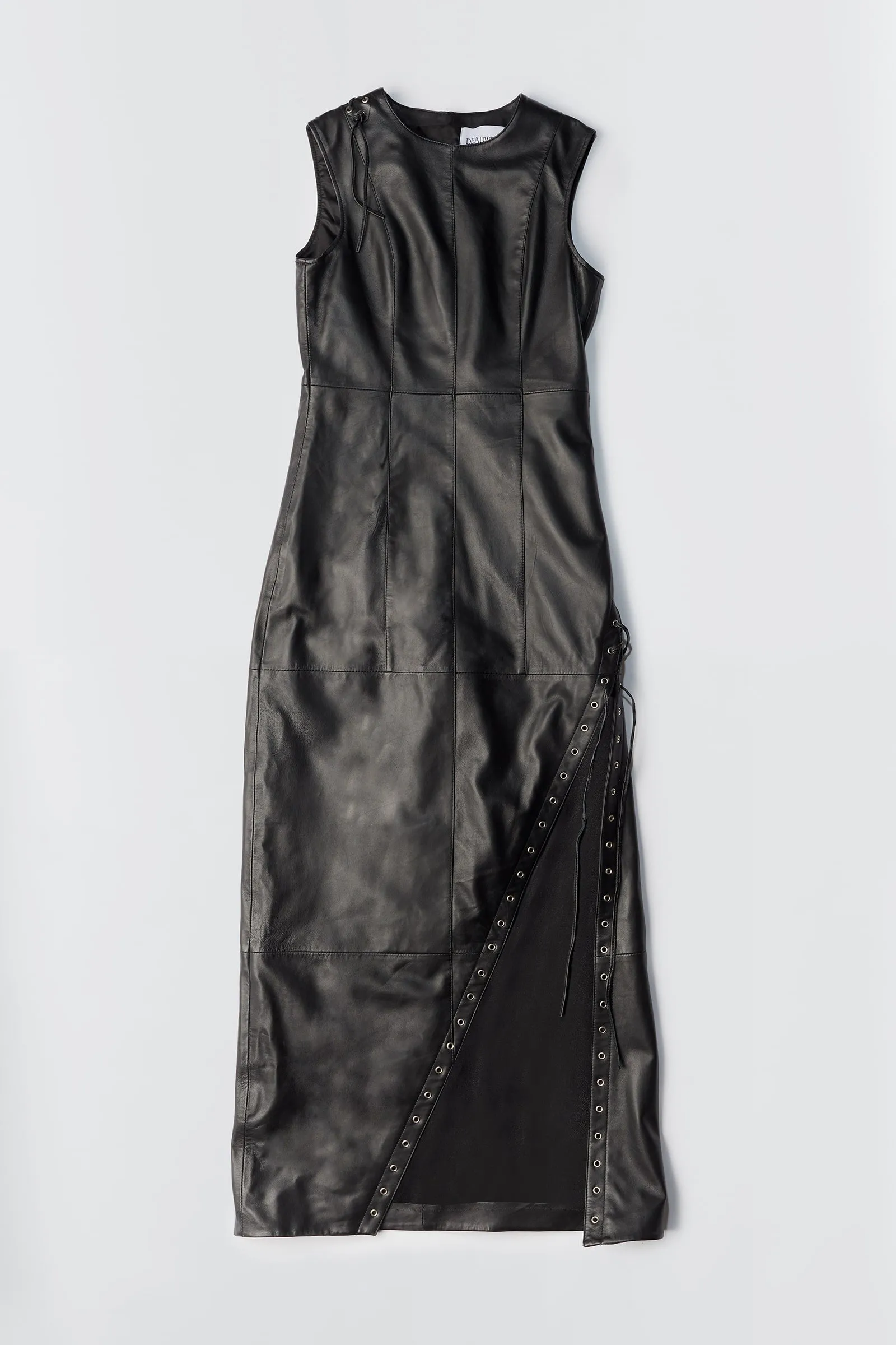 Ortem Black Leather Maxi Dress sold by Deadwood Studios product image thumbnail 4