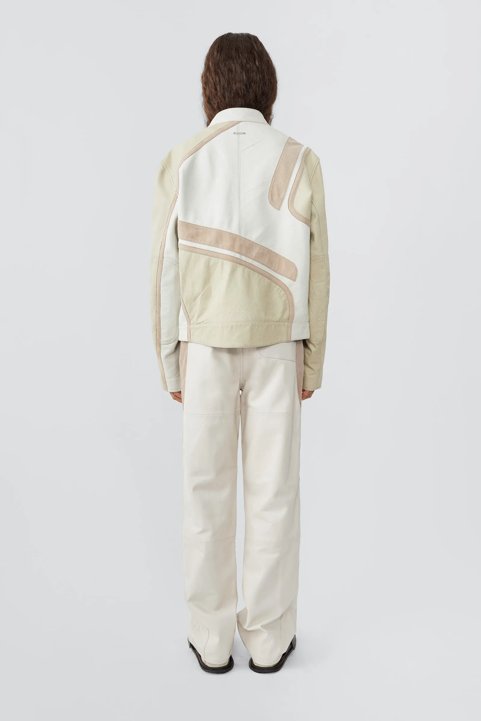 Hiro White Leather Moto Jacket sold by Deadwood Studios product image thumbnail 3