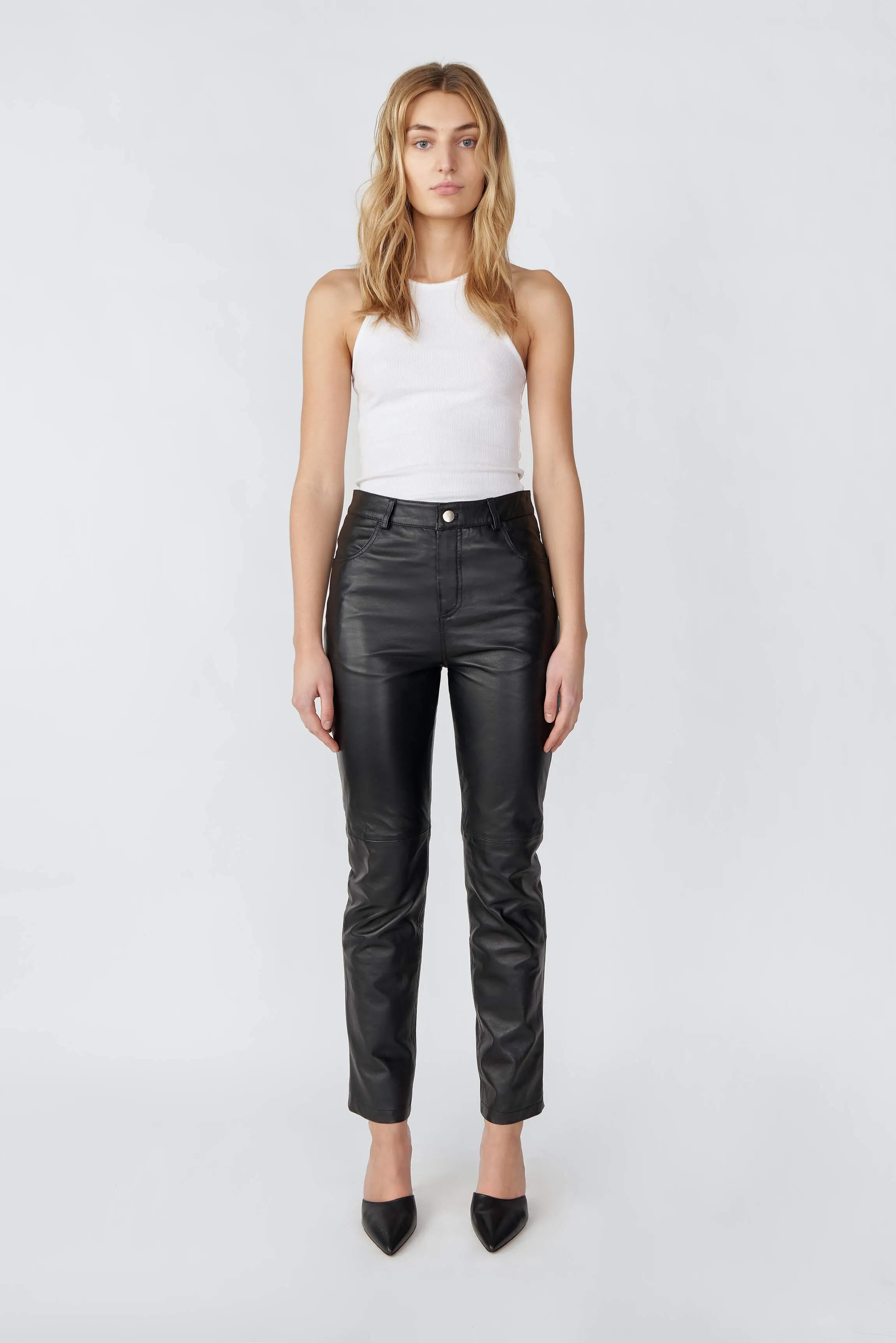 Phoenix Black Leather Pants sold by Deadwood Studios product image thumbnail 2