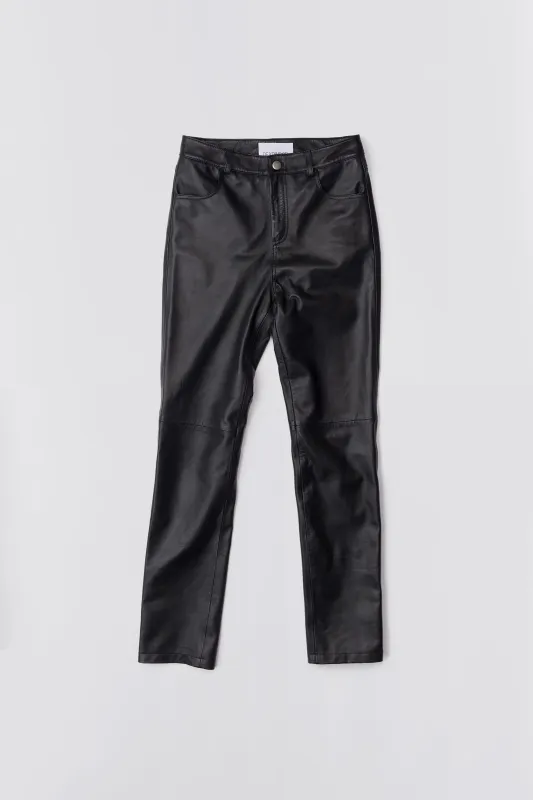 Phoenix Black Leather Pants sold by Deadwood Studios