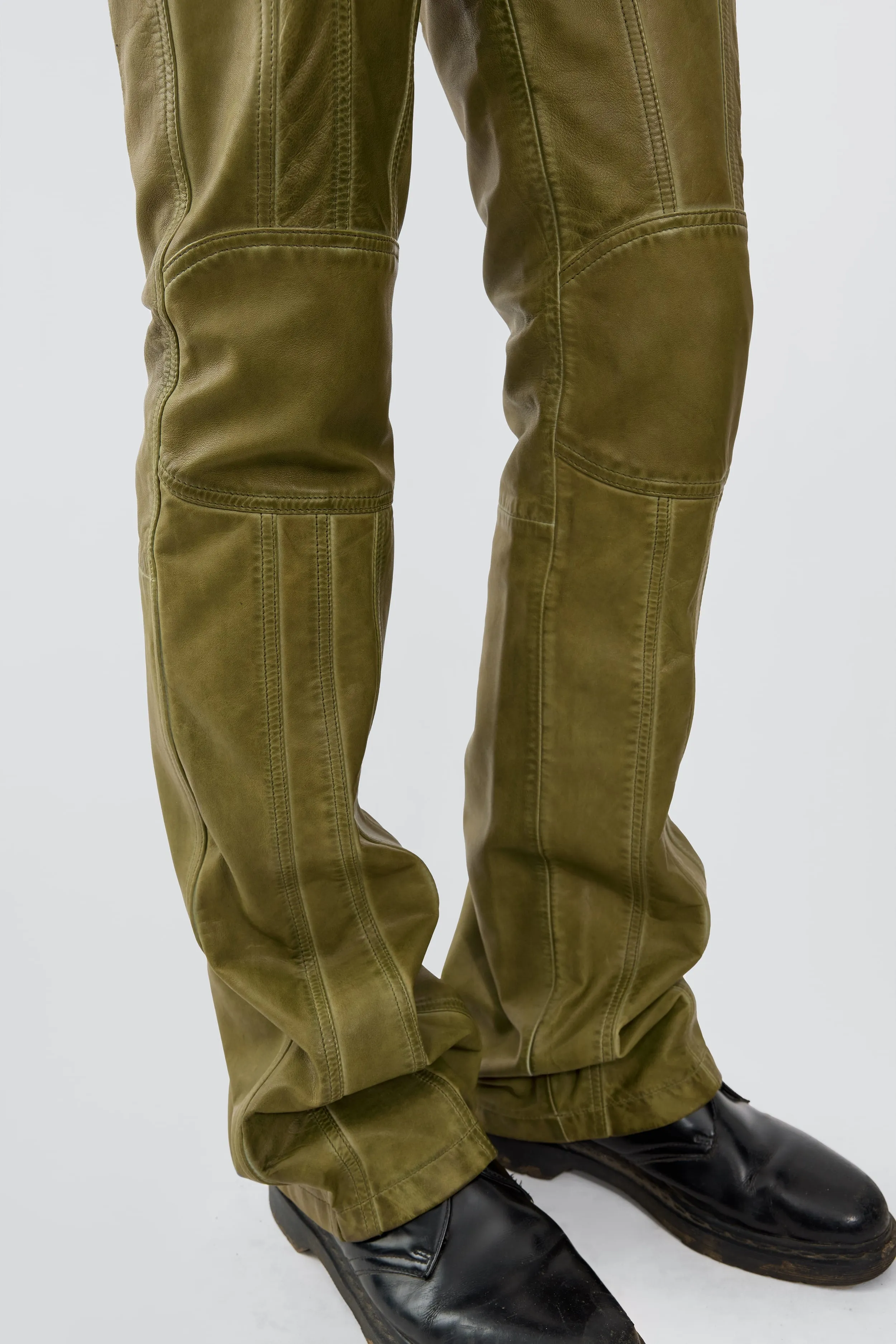 Peninsula Olive Leather Pants sold by Deadwood Studios product image thumbnail 4