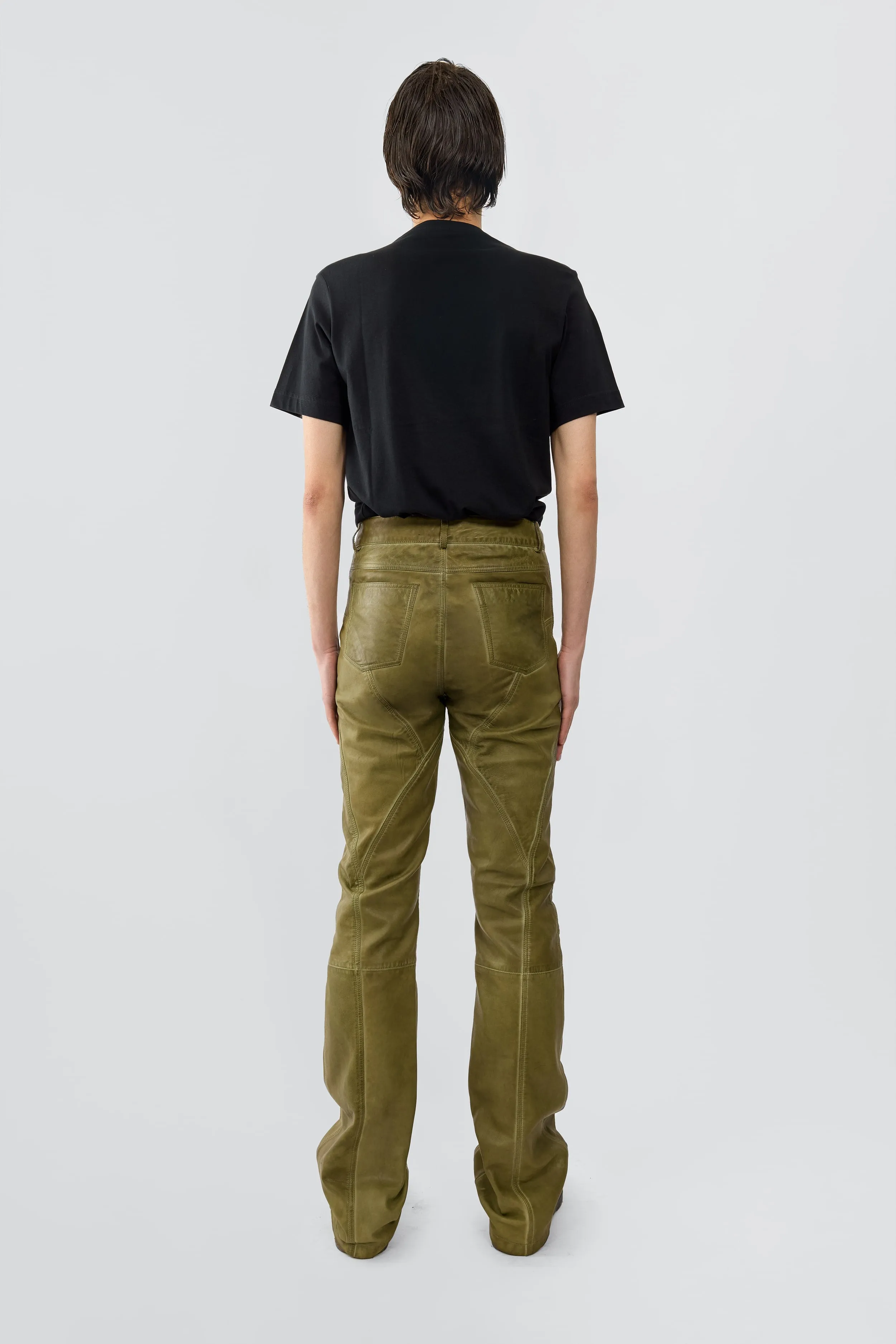 Peninsula Olive Leather Pants sold by Deadwood Studios product image thumbnail 3