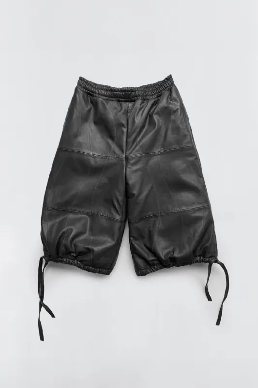 Bouyant Oversized Leather Shorts sold by Deadwood Studios
