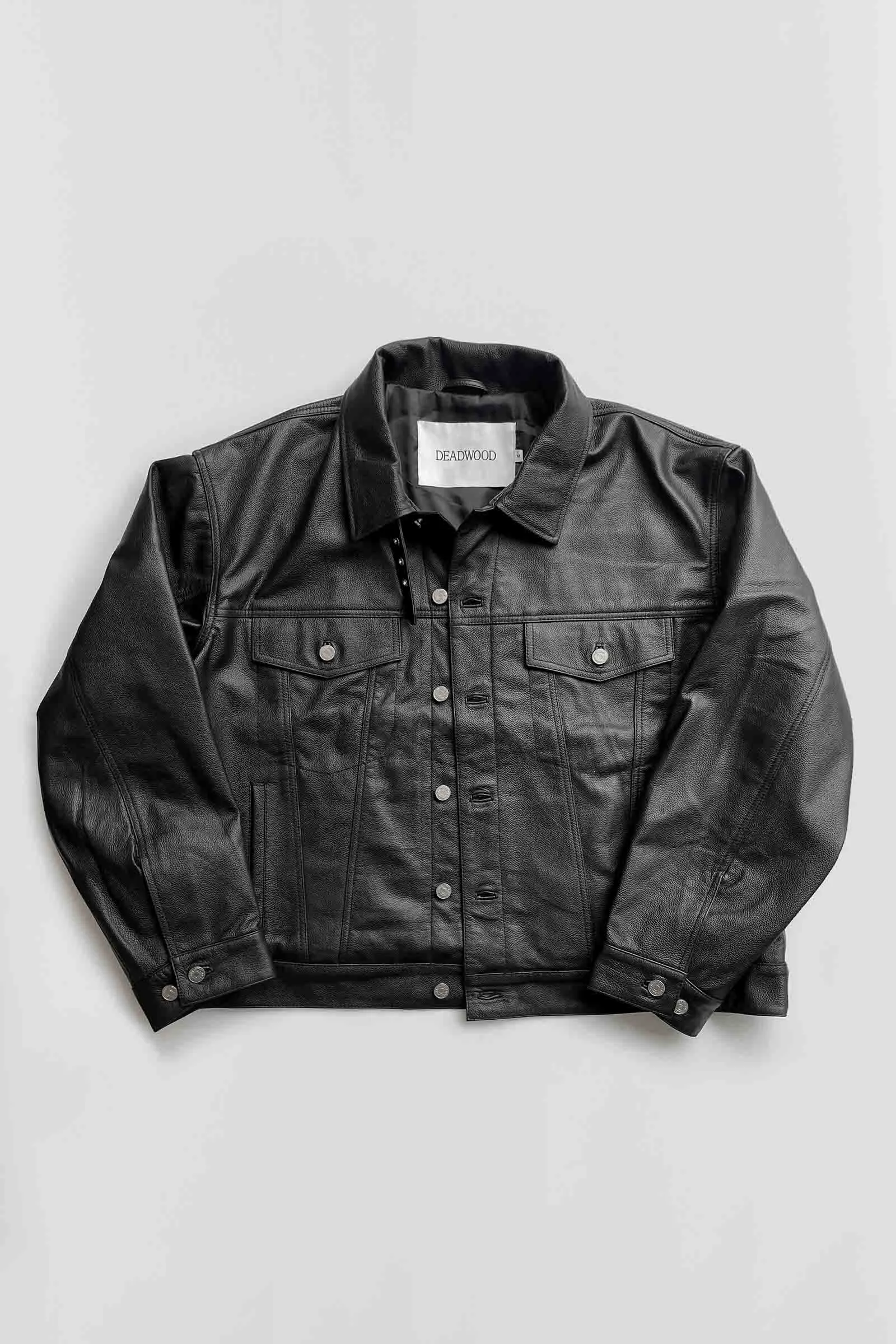 Oracle Black Leather Jacket sold by Deadwood Studios product image thumbnail 4