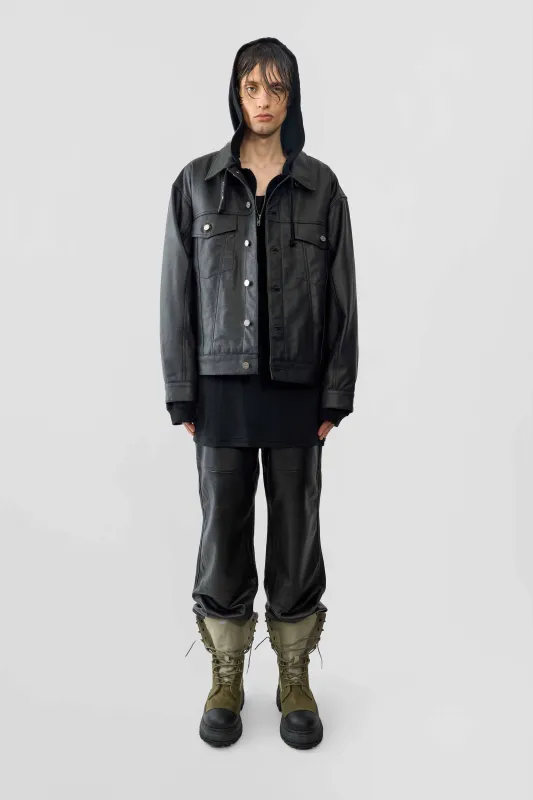 Oracle Black Leather Jacket sold by Deadwood Studios