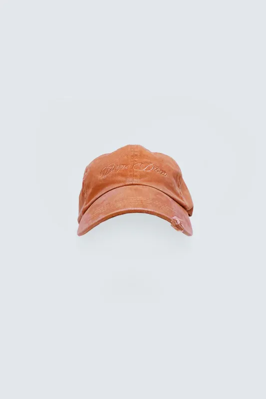 Carpe Diem Orange Dad Cap sold by Deadwood Studios