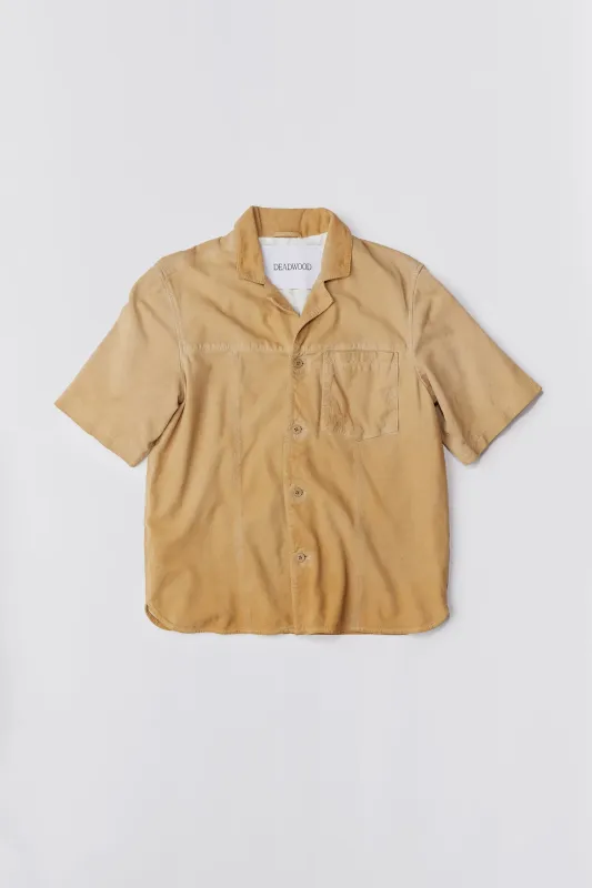 Bahama Hand-dyed Mimosa Suede Shirt sold by Deadwood Studios
