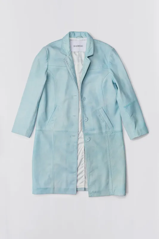 Ollie Hand-dyed Ice Leather Coat sold by Deadwood Studios