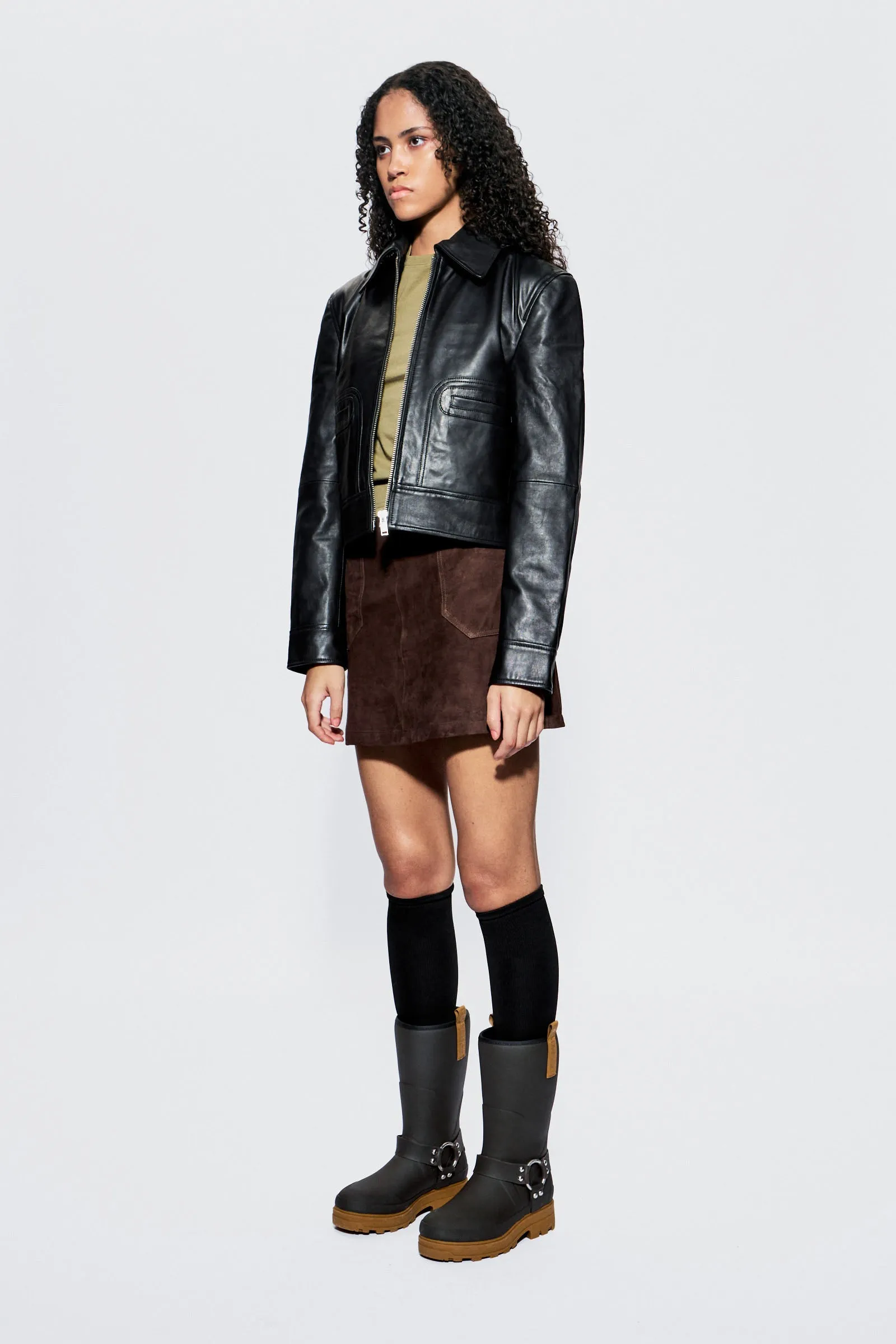 Lena Brown Suede Skirt sold by Deadwood Studios product image thumbnail 2