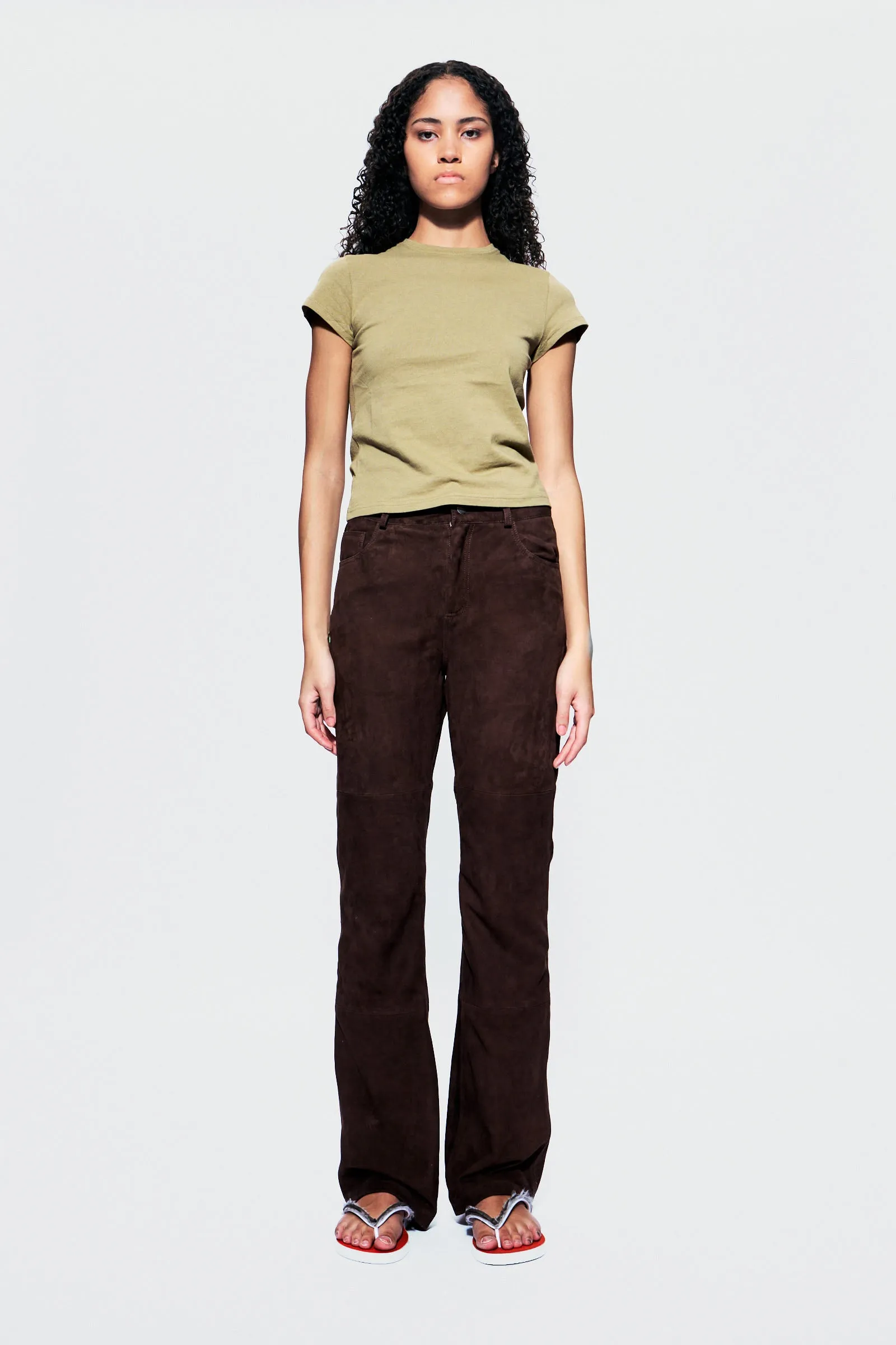 Porter Brown Suede Pants sold by Deadwood Studios