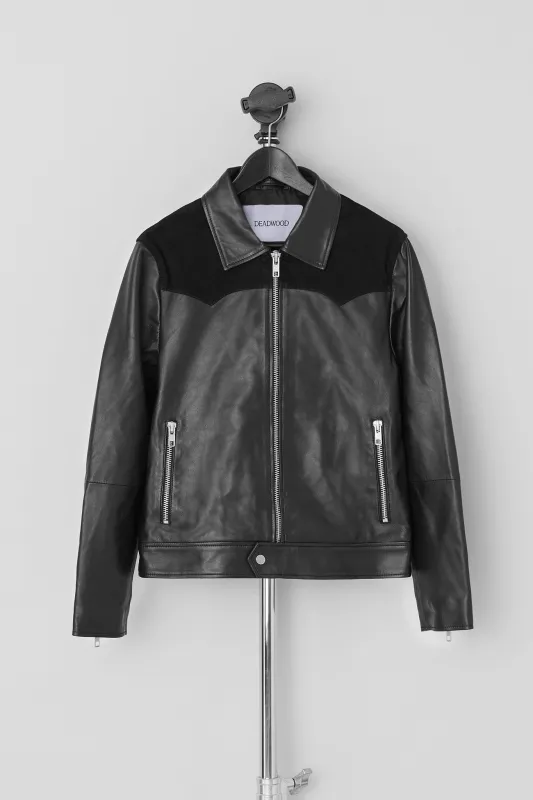 Sharpe Black Western Leather Jacket sold by Deadwood Studios
