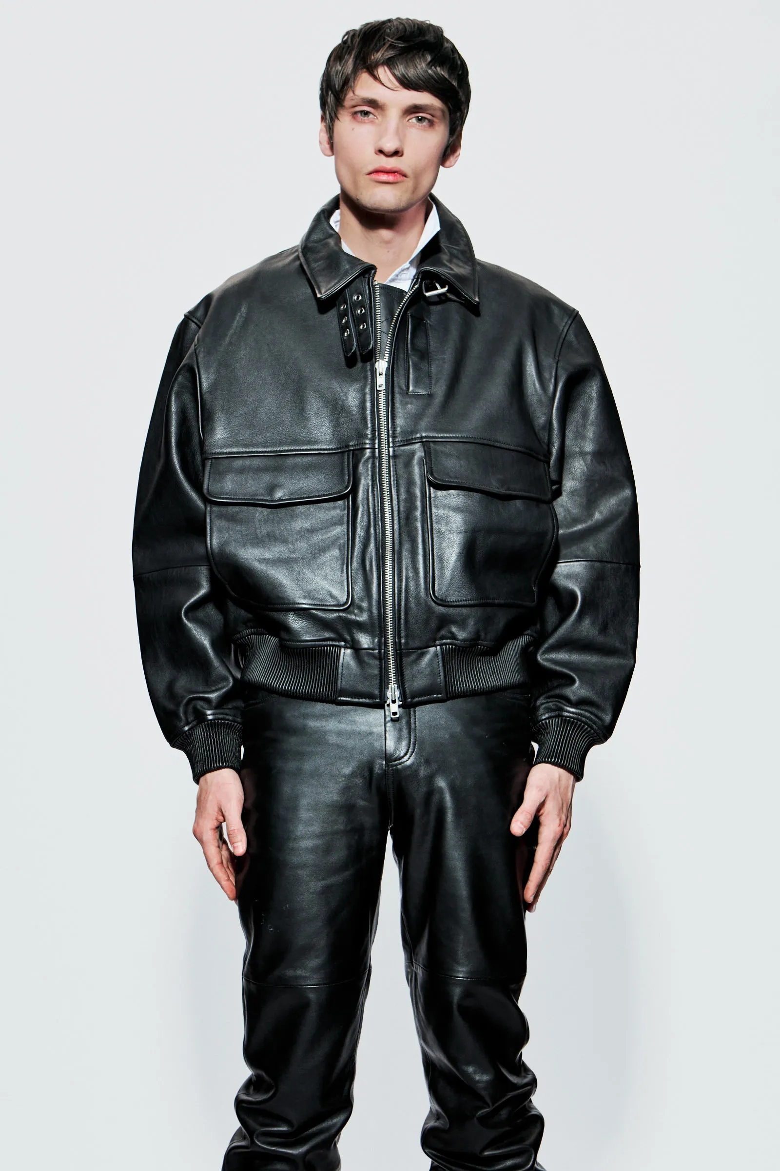 Wingman Black Leather Jacket sold by Deadwood Studios product image thumbnail 4