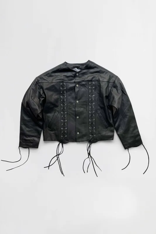 Romy Oversized Leather Jacket sold by Deadwood Studios