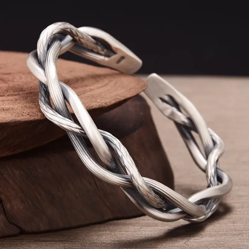 Pulsera Trazo · Pulsera rígida trenzada abierta sold by Barlovento de Biar product image thumbnail 2