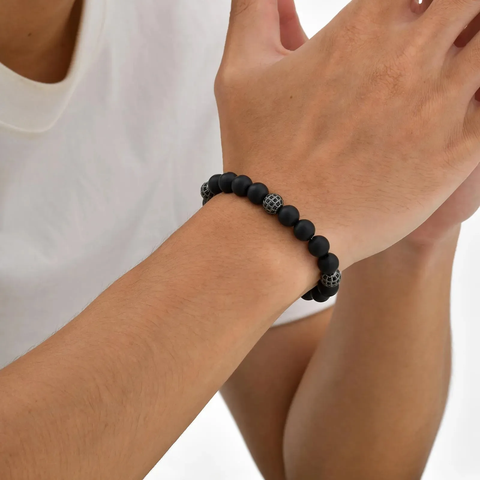 Pulsera Andro · Pulsera de acero inoxidable y cobre con cuentas sold by Barlovento de Biar product image thumbnail 2