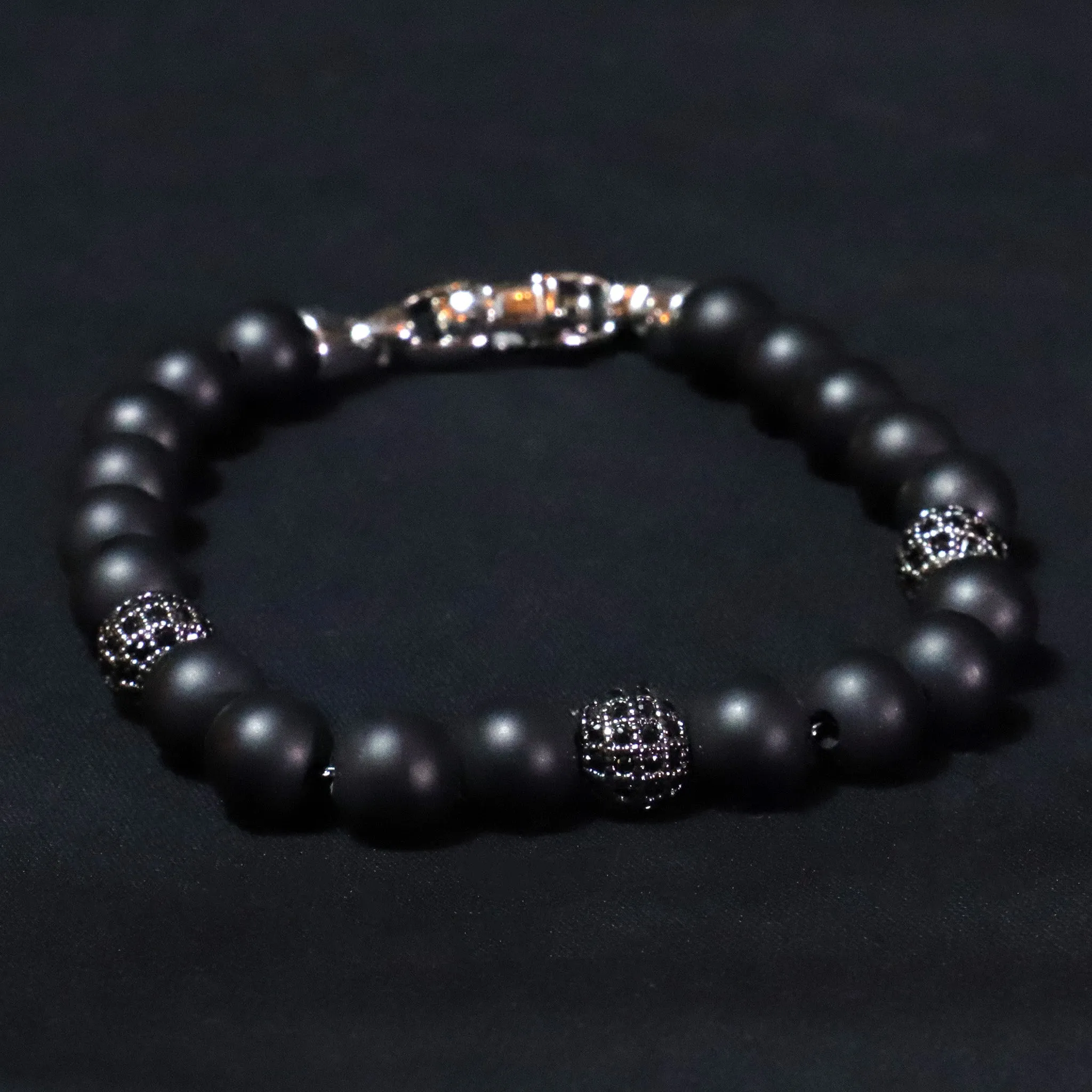 Pulsera Andro · Pulsera de acero inoxidable y cobre con cuentas sold by Barlovento de Biar