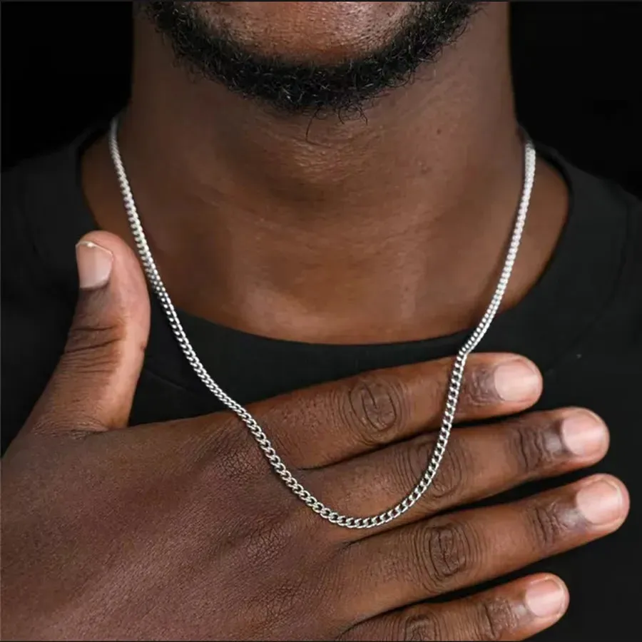 Collar Cenit · Collar cadena plateada de acero inoxidable sold by Barlovento de Biar product image thumbnail 5