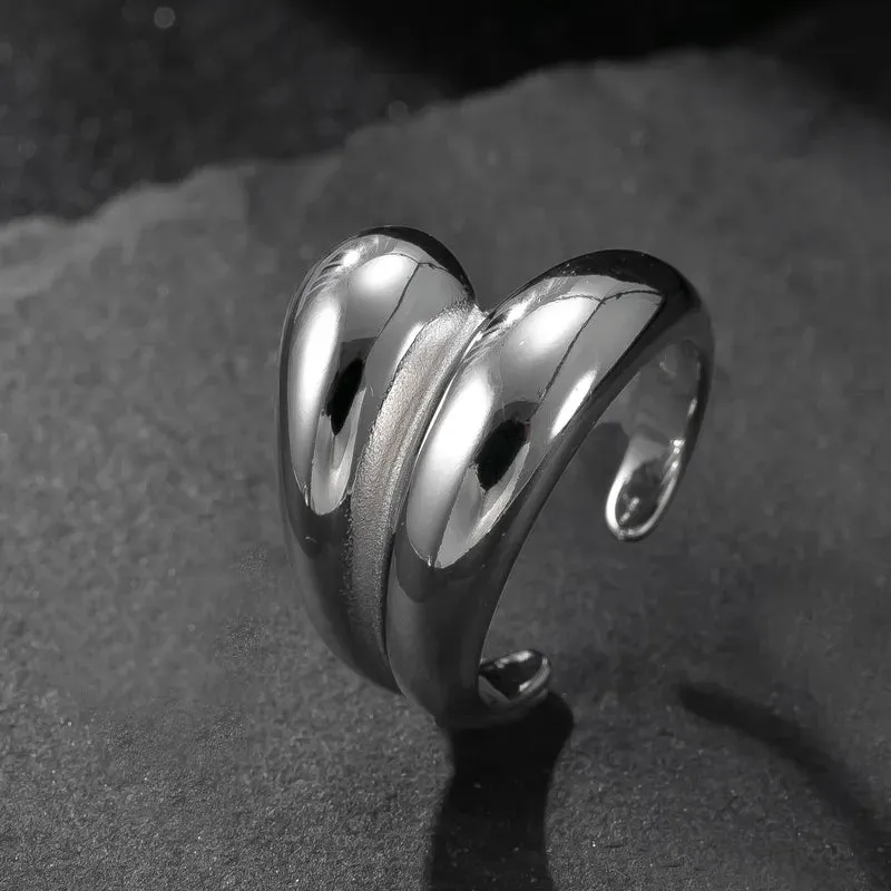 Anillo Ronde · Anillo abierto de doble capa de Acero Inoxidable sold by Barlovento de Biar