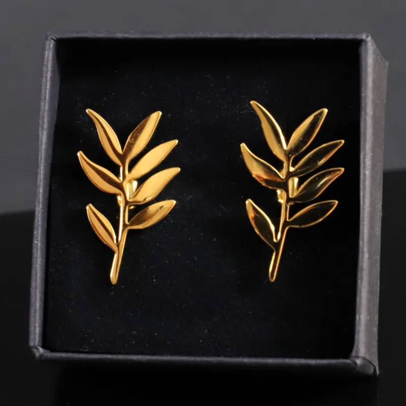 Hojas de olivo dorados · gemelos para olivareros sold by Barlovento de Biar