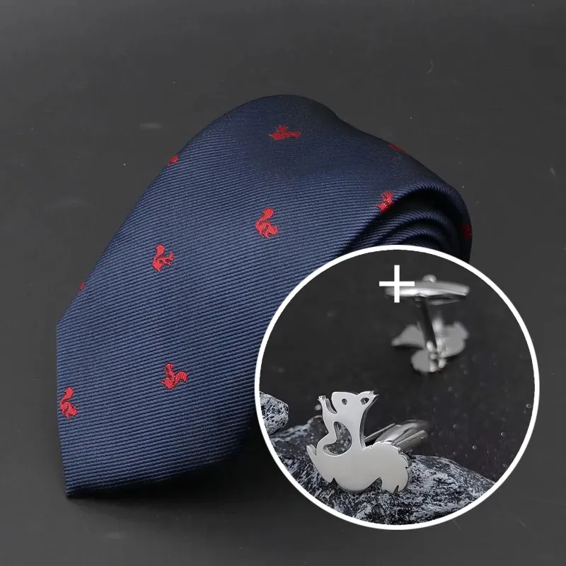 Set de regalo de corbata y gemelos para amantes de las ardillas sold by Barlovento de Biar