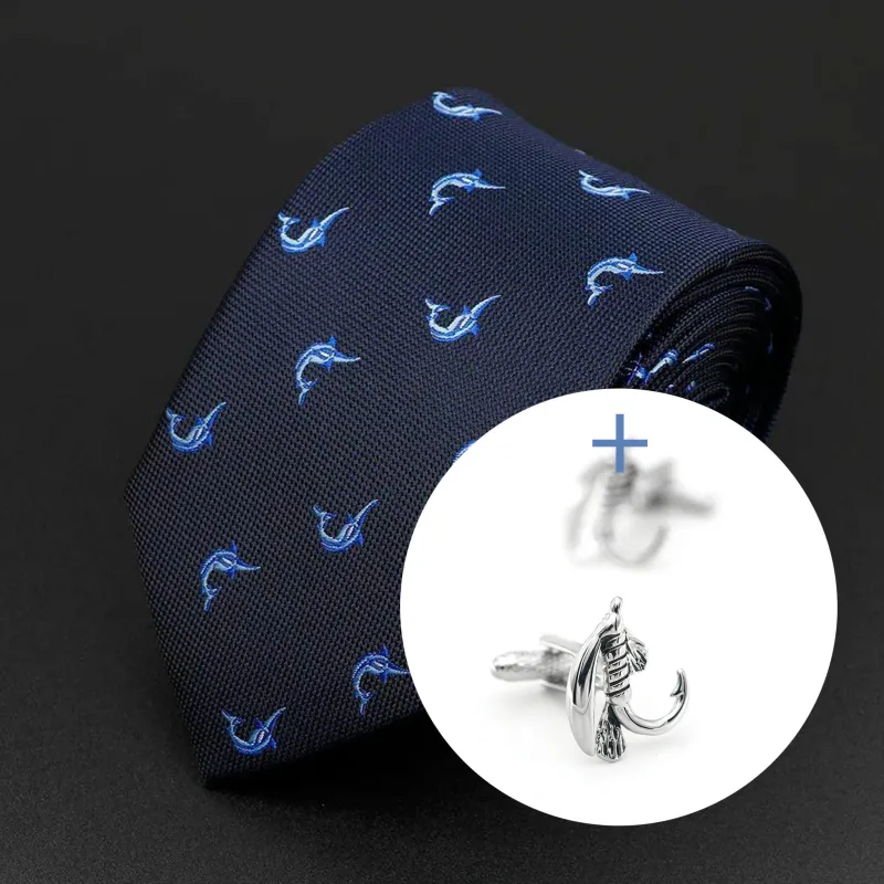 Conjunto de regalo de corbata y gemelos para los pescadores sold by Barlovento de Biar