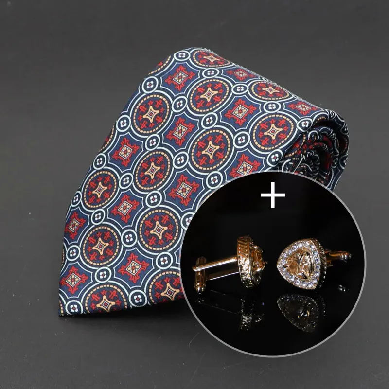 Conjunto de regalo de corbata y gemelos estilo italiano made by Barlovento de Biar