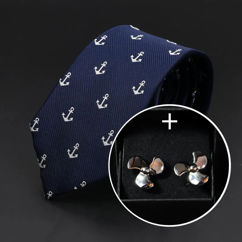 Conjunto de regalo de corbata y gemelos para marineros sold by Barlovento de Biar