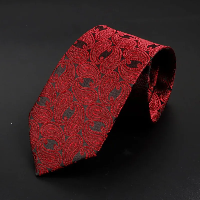 Corsica · corbata con estampado paisley roja sold by Barlovento de Biar
