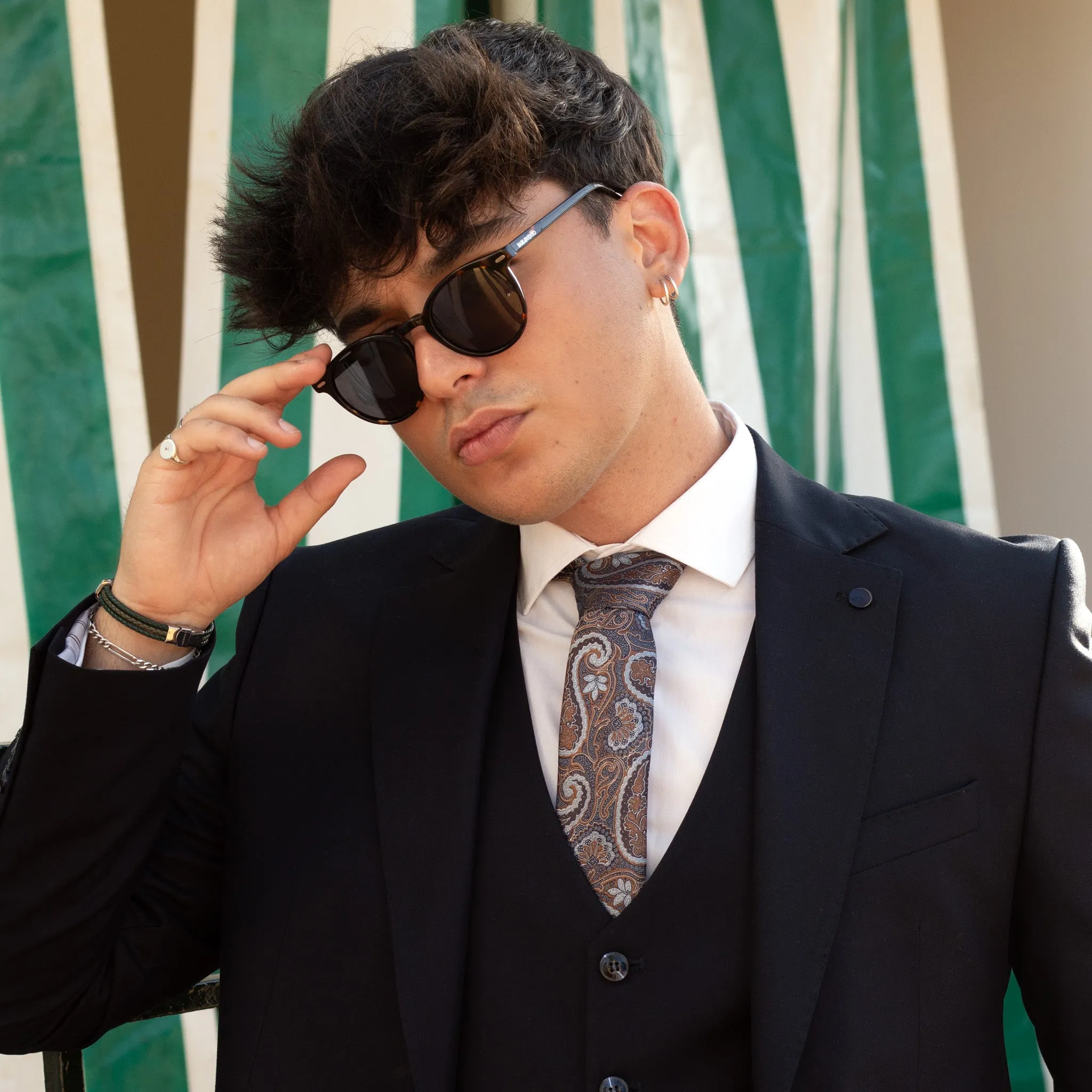 Ardenne · corbata con estampado paisley marrón sold by Barlovento de Biar product image thumbnail 2