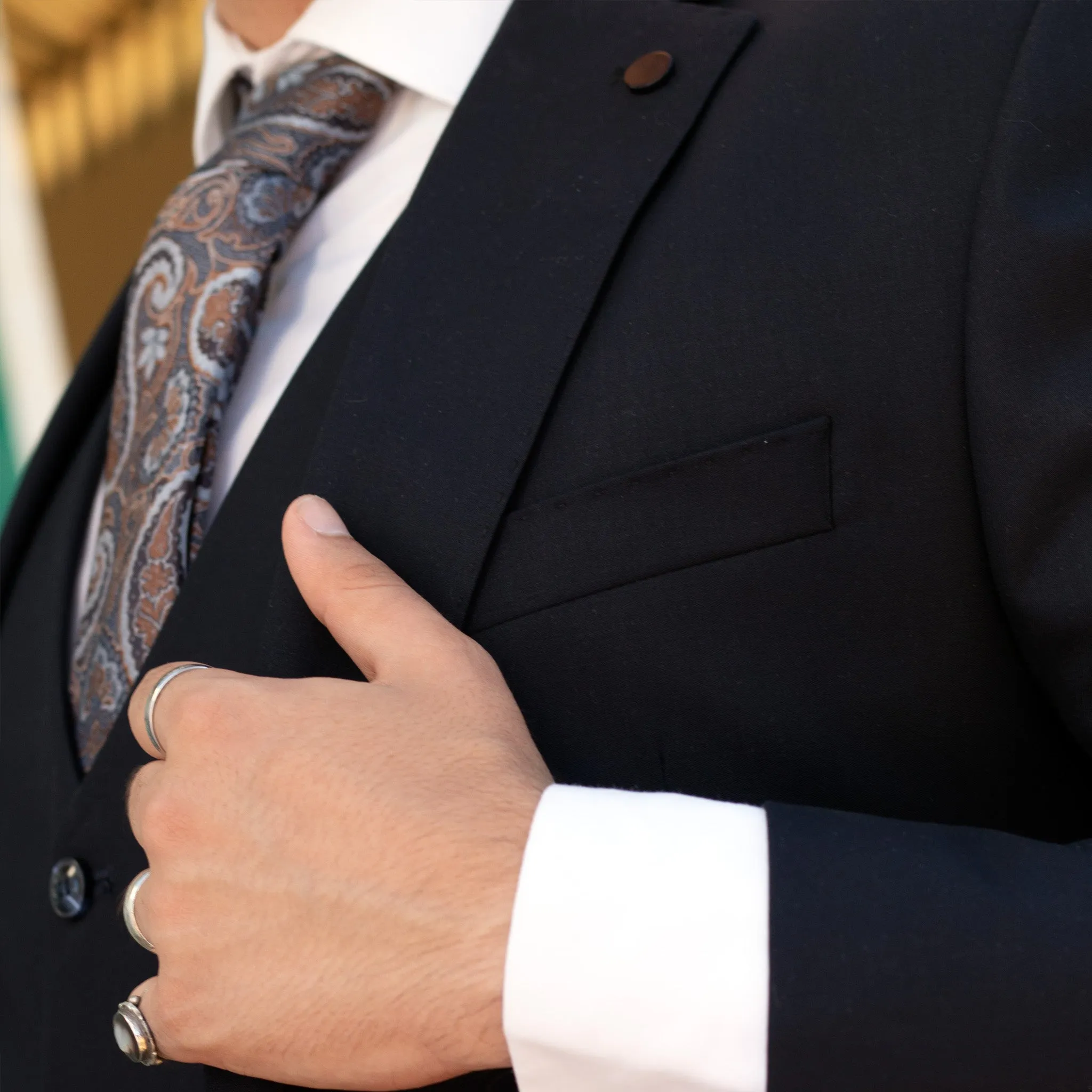 Ardenne · corbata con estampado paisley marrón sold by Barlovento de Biar product image thumbnail 4