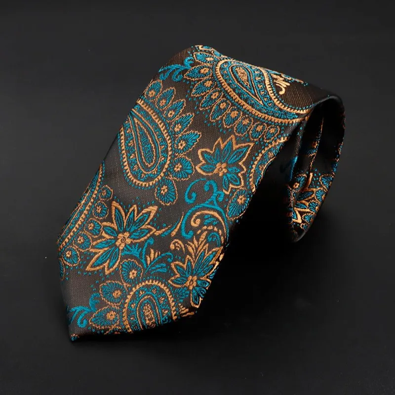 Loire · corbata con estampado paisley turquesa sold by Barlovento de Biar