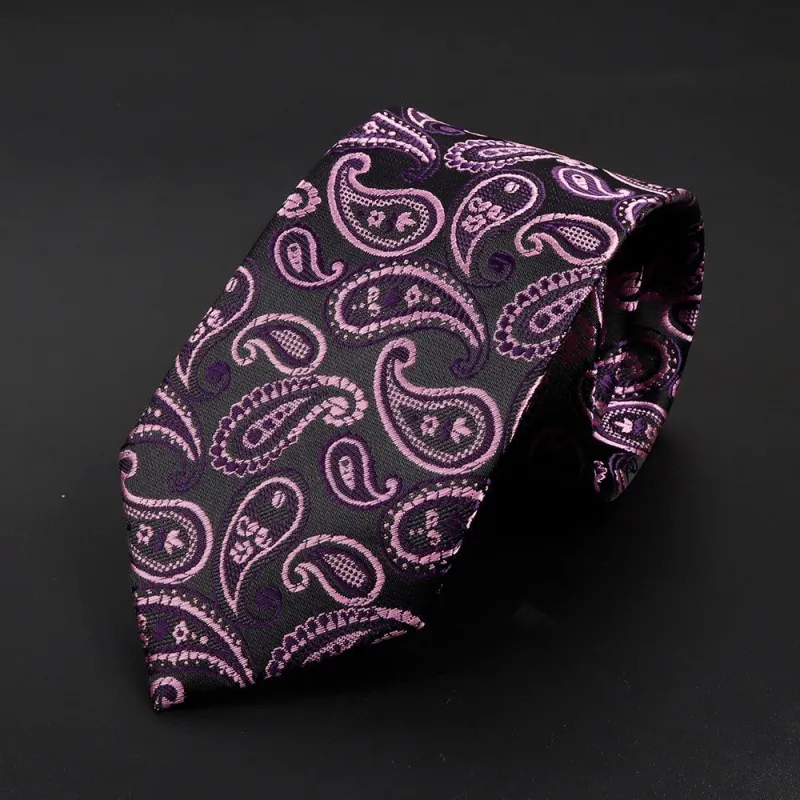 Bayeux · corbata con estampado paisley violeta sold by Barlovento de Biar