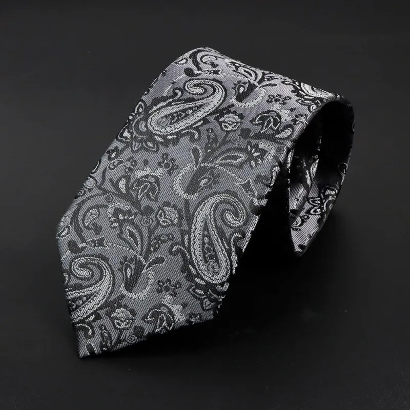 Chamonix · corbata con estampado paisley gris sold by Barlovento de Biar