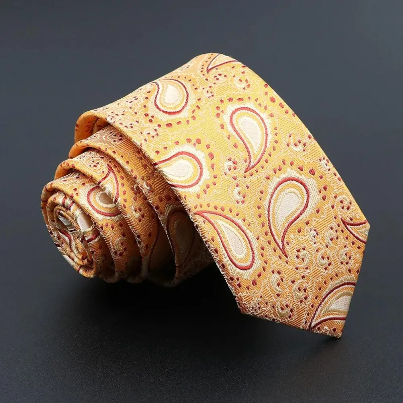 Antibes · corbata con estampado paisley amarillo sold by Barlovento de Biar