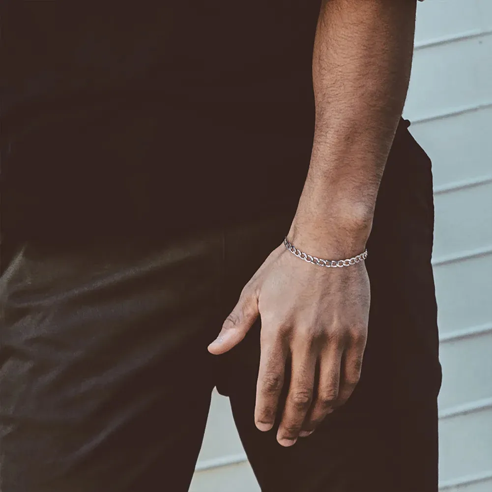 Pulsera Tucana · Cadena de eslabones cubanos de plata de ley 925 bañada en platino sold by Barlovento de Biar product image thumbnail 2