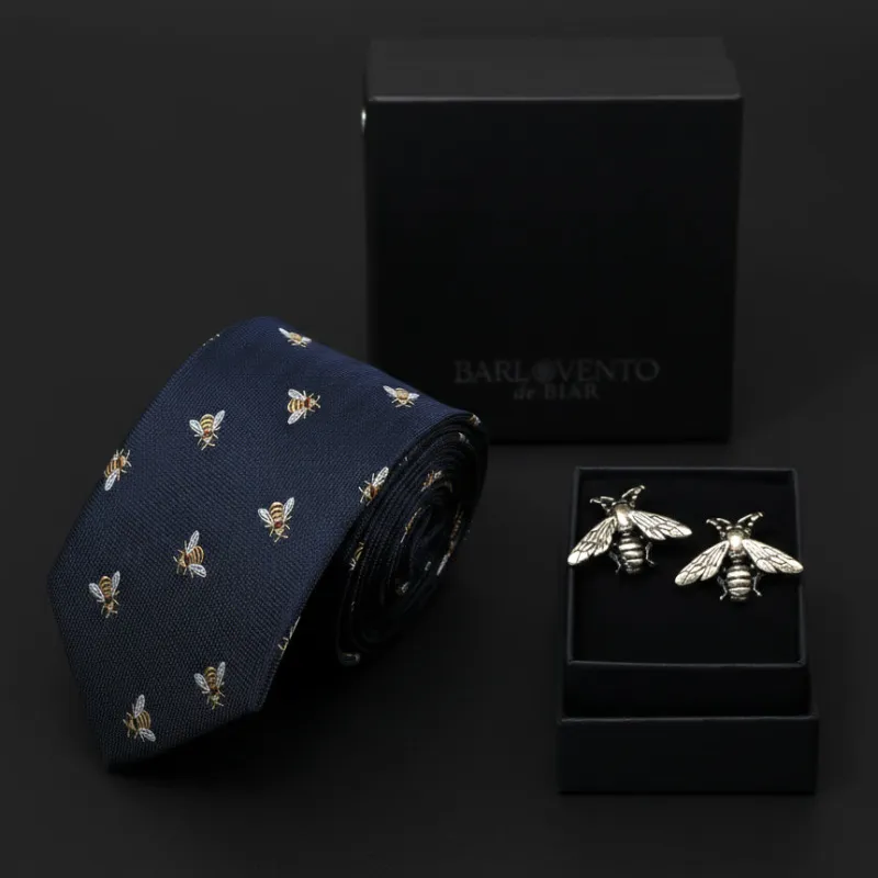 Conjunto de corbata y gemelos para los amantes de las abejas sold by Barlovento de Biar