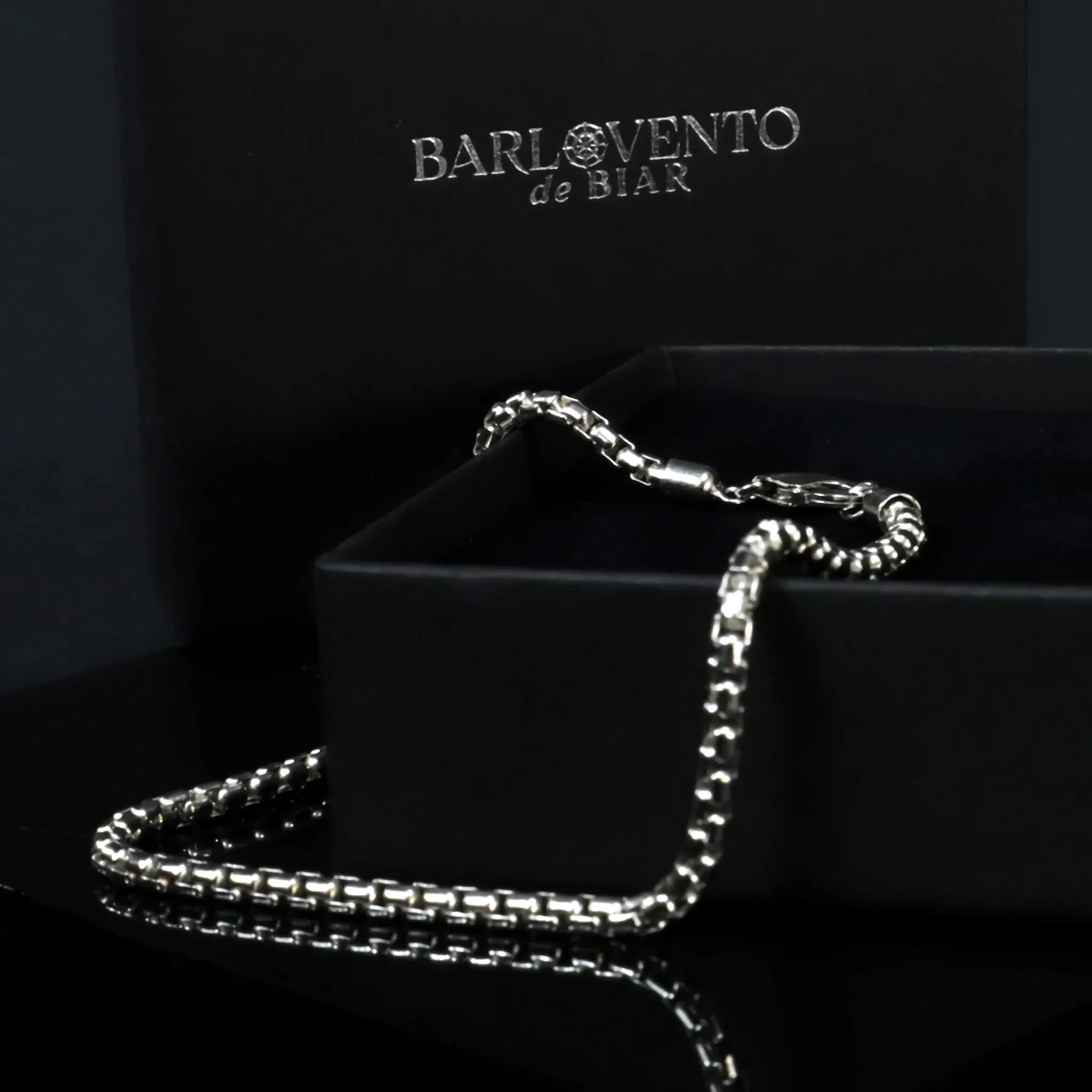 Pulsera Tanke Platino · Pulsera de cadena de plata de ley 925 bañada en platino sold by Barlovento de Biar product image thumbnail 3