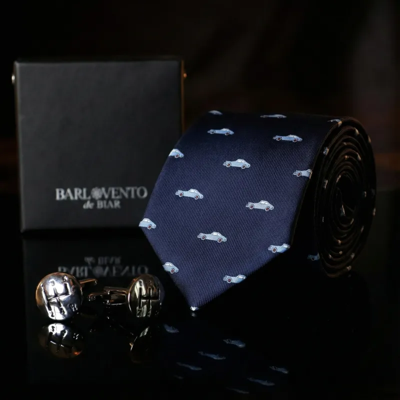 Conjunto de regalo de corbata y gemelos para amantes de los coches deportivos sold by Barlovento de Biar