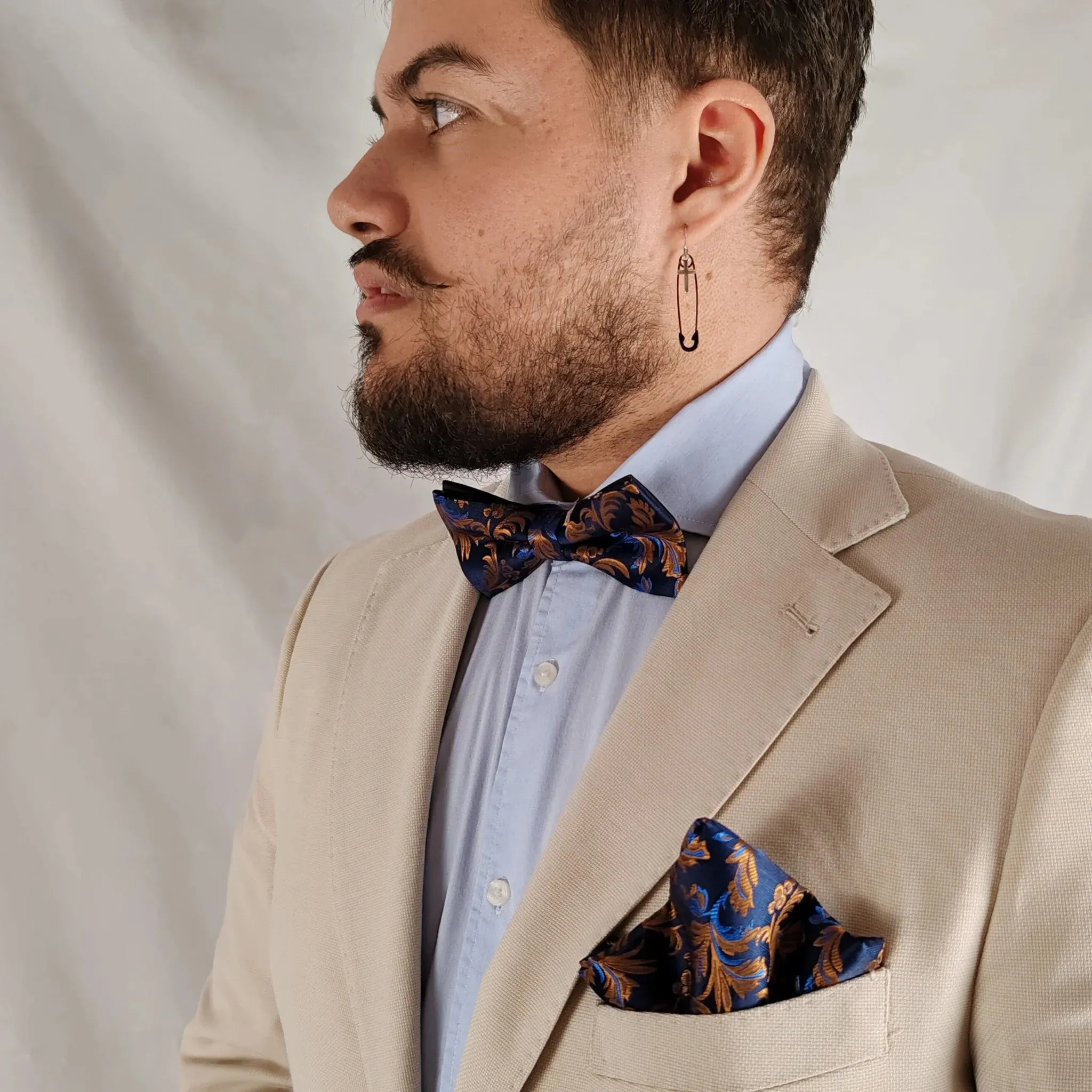 Austin · conjunto de pajarita azul y naranja sold by Barlovento de Biar product image thumbnail 5