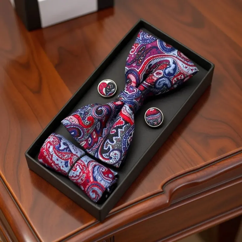 Nueva Orleáns · conjunto de pajarita con estampado paisley made by Barlovento de Biar