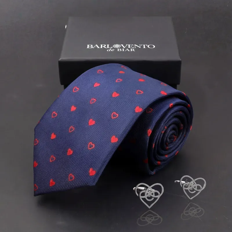 Set de regalo de corbata y gemelos con corazones de amor para San Valentín sold by Barlovento de Biar