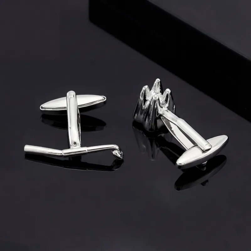 Diente y espejo · gemelos de camisa para dentistas made by Barlovento de Biar