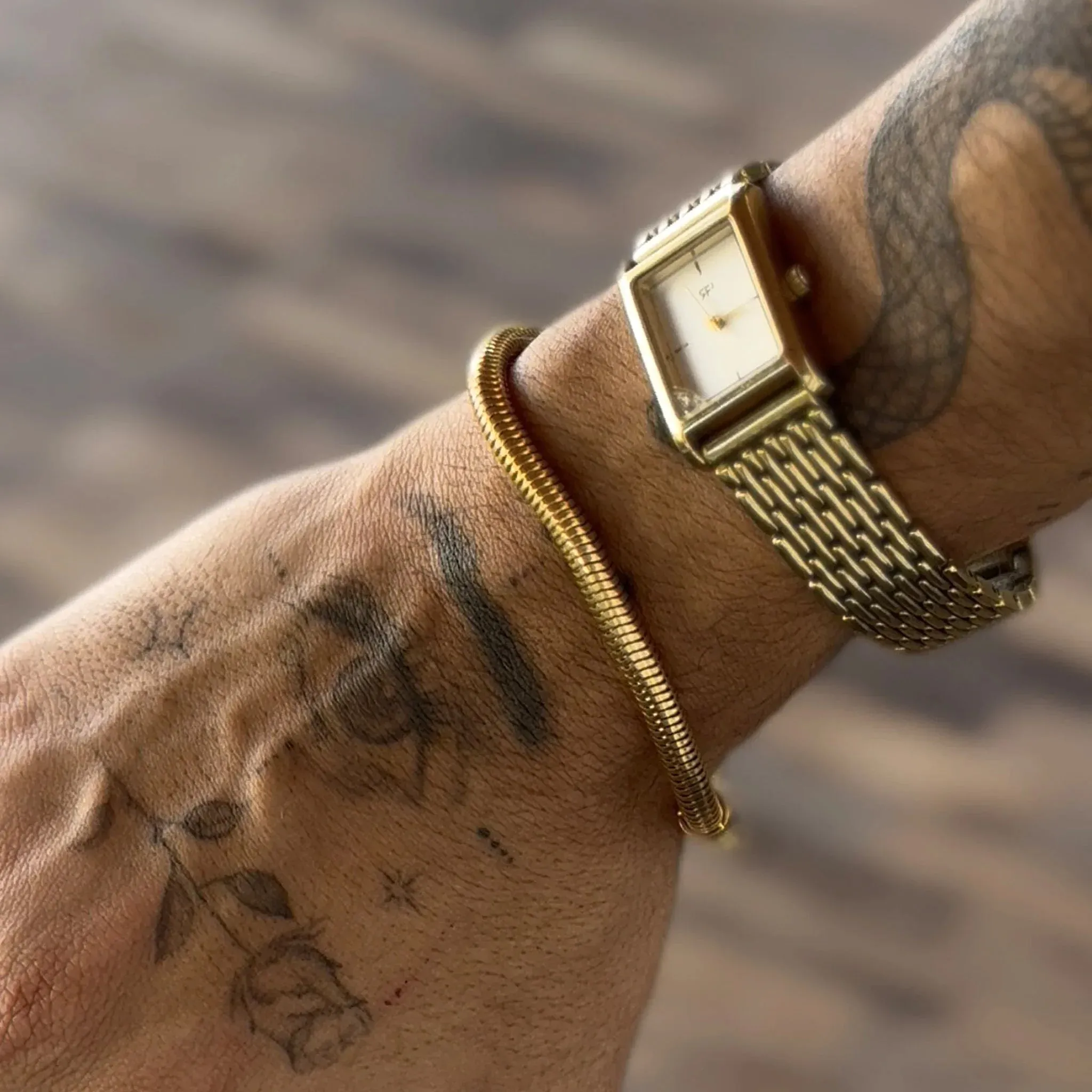 Pulsera Orilum Oro · Pulsera muelle chapados en oro de 18k sold by Barlovento de Biar product image thumbnail 2