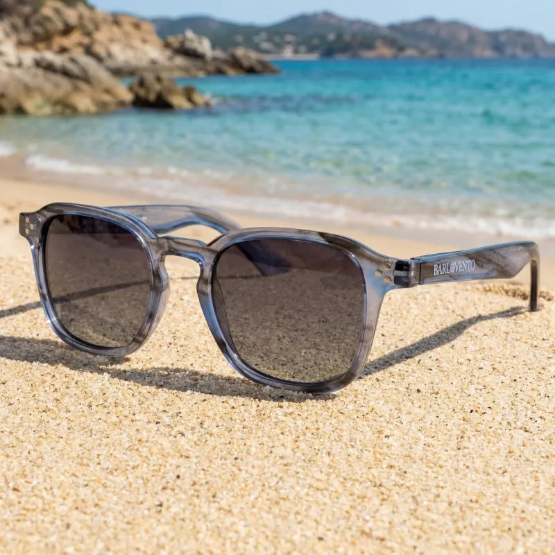 Silencio · gafas de sol redondas de cristal oscuro made by Barlovento de Biar