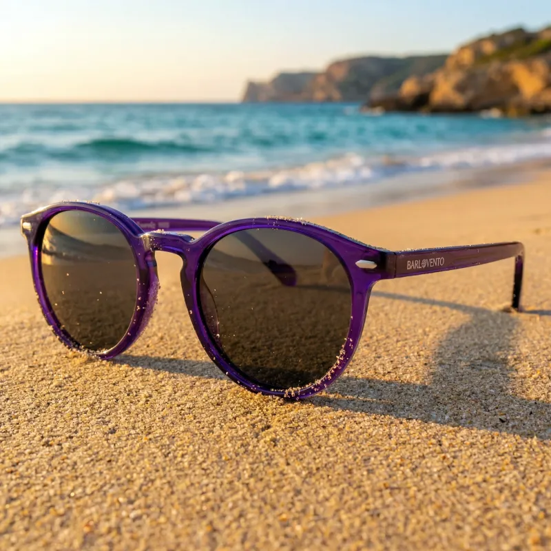 Begur · gafas de sol redondas moradas made by Barlovento de Biar