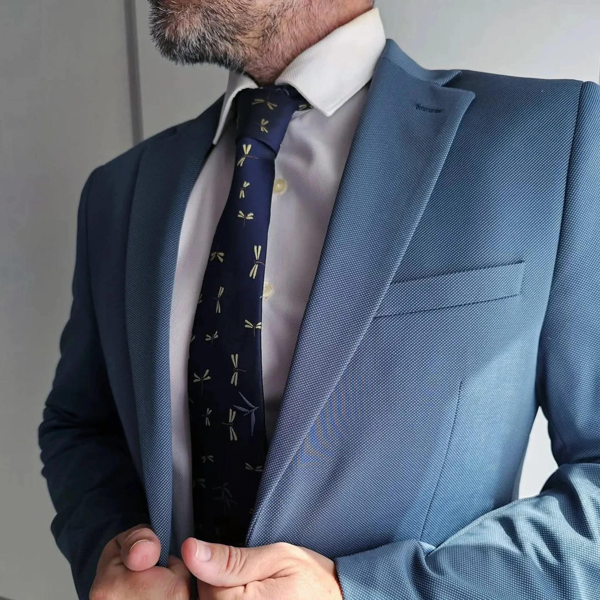 Libélulas · corbata con diseño de insectos azules sold by Barlovento de Biar product image thumbnail 4