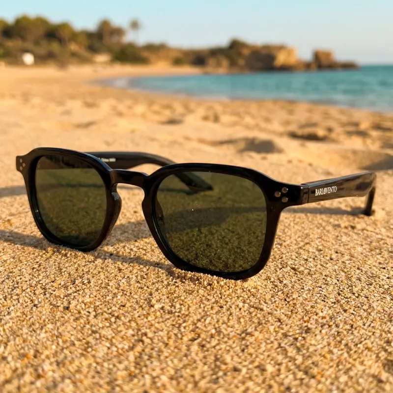 Patacona · gafas de sol redondas negras made by Barlovento de Biar