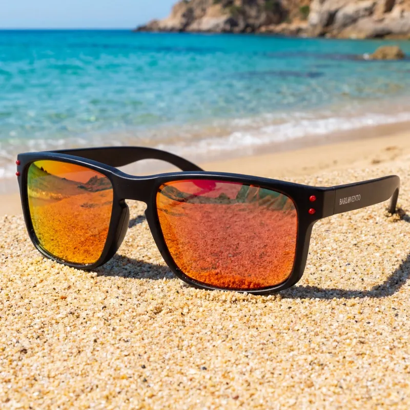 Zahora · gafas de sol con lentes naranjas made by Barlovento de Biar