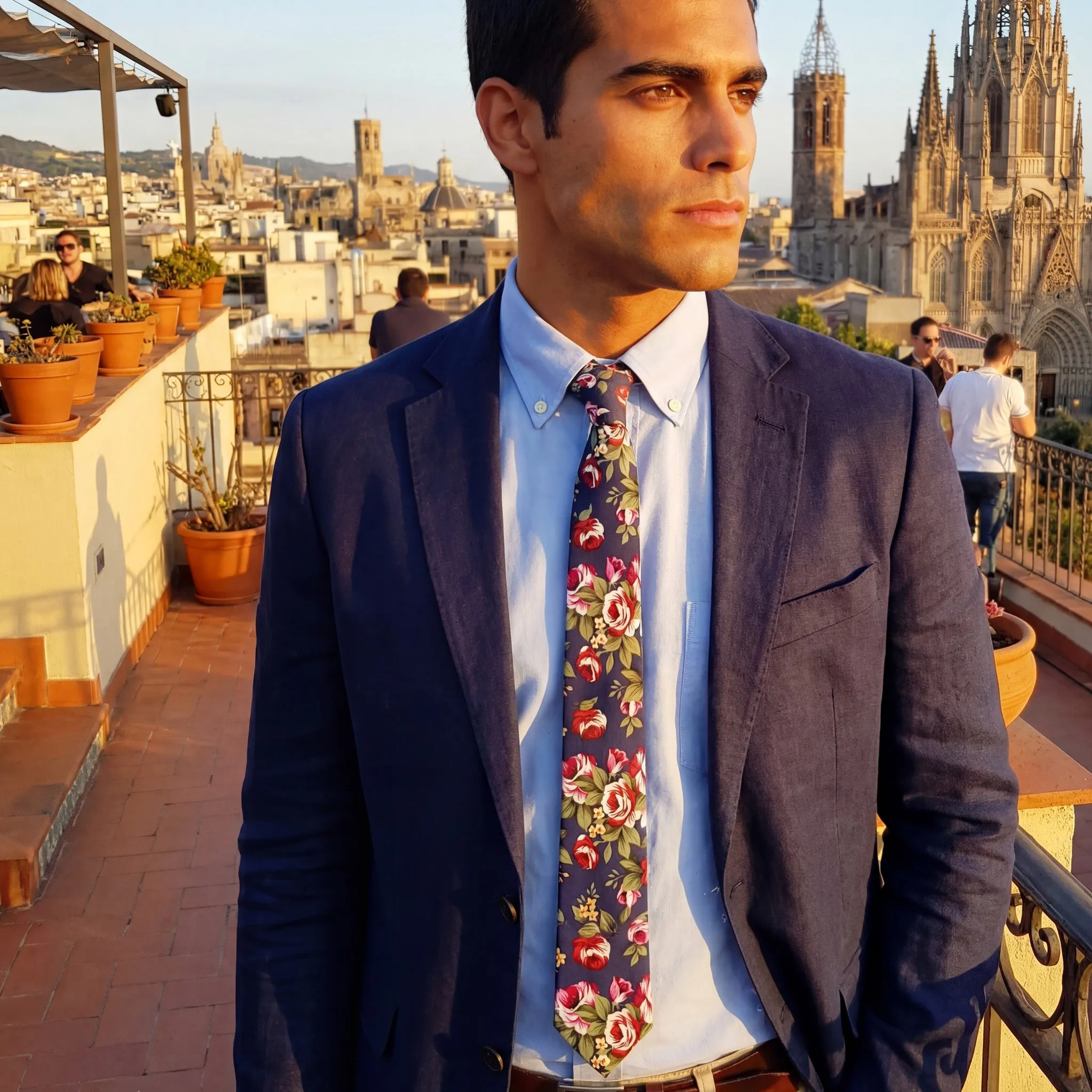 Cabaña de rosas · ESTRECHA · corbata florales sold by Barlovento de Biar product image thumbnail 4